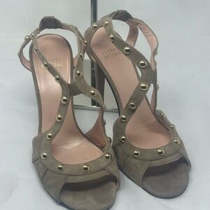 Stuart Weitzman Tan Studded Women's Heels Size 7.5